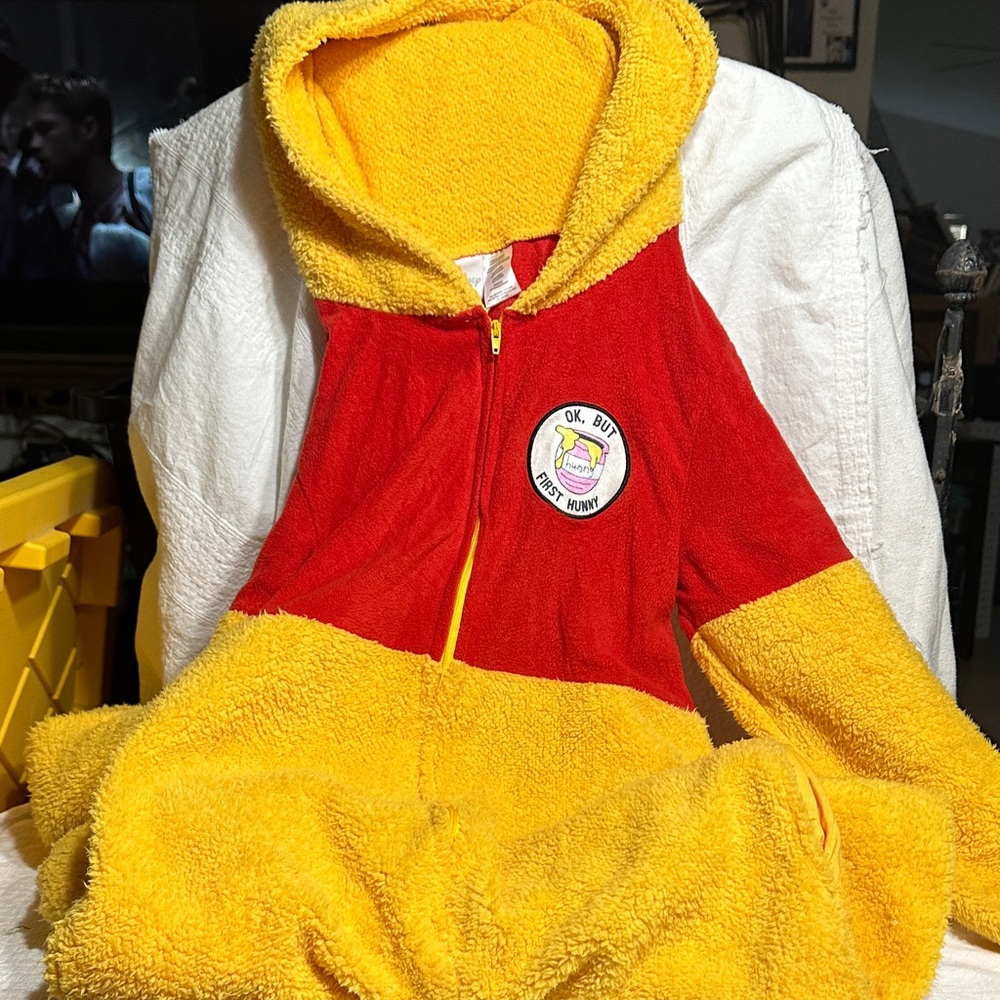 Pooh Bear hooded onesie
